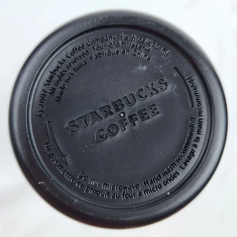 ☕️Starbucks 2007 Black Customizable Create Your Own 16oz Travel Tumbler